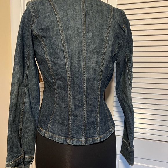 Embroidered denim jacket E by EC like new size 4 - Picture 6 of 11
